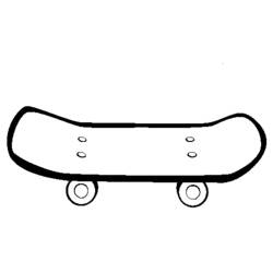 Dibujo para colorear: Skateboard (Transporte) #139284 - Dibujos para Colorear e Imprimir Gratis
