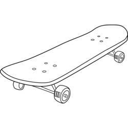 Dibujo para colorear: Skateboard (Transporte) #139289 - Dibujos para Colorear e Imprimir Gratis