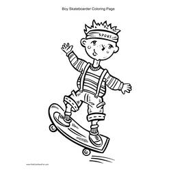 Dibujo para colorear: Skateboard (Transporte) #139293 - Dibujos para Colorear e Imprimir Gratis