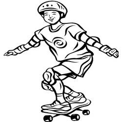 Dibujo para colorear: Skateboard (Transporte) #139294 - Dibujos para Colorear e Imprimir Gratis