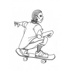 Dibujo para colorear: Skateboard (Transporte) #139304 - Dibujos para Colorear e Imprimir Gratis