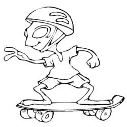 Dibujo para colorear: Skateboard (Transporte) #139333 - Dibujos para Colorear e Imprimir Gratis