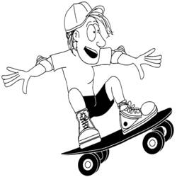 Dibujo para colorear: Skateboard (Transporte) #139342 - Dibujos para Colorear e Imprimir Gratis