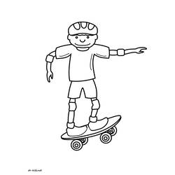 Dibujo para colorear: Skateboard (Transporte) #139347 - Dibujos para Colorear e Imprimir Gratis