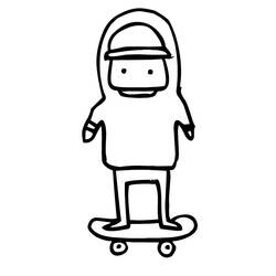 Dibujo para colorear: Skateboard (Transporte) #139359 - Dibujos para Colorear e Imprimir Gratis