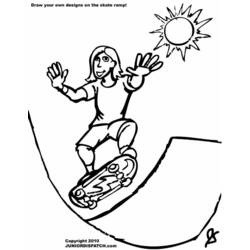 Dibujo para colorear: Skateboard (Transporte) #139379 - Dibujos para Colorear e Imprimir Gratis