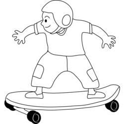 Dibujo para colorear: Skateboard (Transporte) #139393 - Dibujos para Colorear e Imprimir Gratis