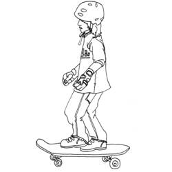 Dibujo para colorear: Skateboard (Transporte) #139404 - Dibujos para Colorear e Imprimir Gratis