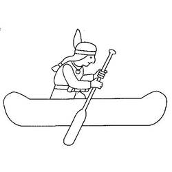 Dibujo para colorear: Small boat / Canoe (Transporte) #142183 - Dibujos para Colorear e Imprimir Gratis