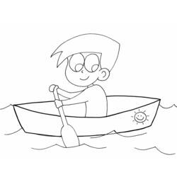 Dibujo para colorear: Small boat / Canoe (Transporte) #142192 - Dibujos para Colorear e Imprimir Gratis