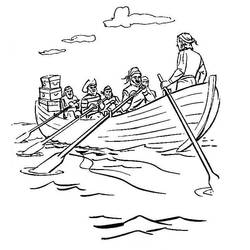 Dibujo para colorear: Small boat / Canoe (Transporte) #142217 - Dibujos para Colorear e Imprimir Gratis