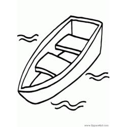 Dibujo para colorear: Small boat / Canoe (Transporte) #142315 - Dibujos para Colorear e Imprimir Gratis