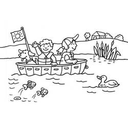 Dibujo para colorear: Small boat / Canoe (Transporte) #142322 - Dibujos para Colorear e Imprimir Gratis