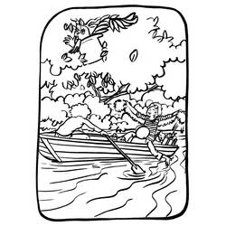 Dibujo para colorear: Small boat / Canoe (Transporte) #142328 - Dibujos para Colorear e Imprimir Gratis
