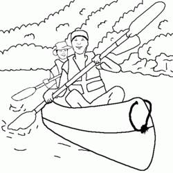 Dibujo para colorear: Small boat / Canoe (Transporte) #142402 - Dibujos para Colorear e Imprimir Gratis