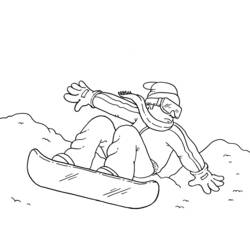 Dibujo para colorear: Snowboard (Transporte) #143800 - Dibujos para Colorear e Imprimir Gratis