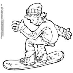 Dibujo para colorear: Snowboard (Transporte) #143806 - Dibujos para Colorear e Imprimir Gratis