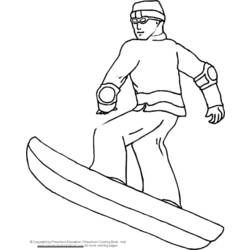 Dibujo para colorear: Snowboard (Transporte) #143817 - Dibujos para Colorear e Imprimir Gratis