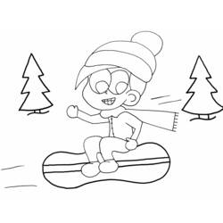 Dibujo para colorear: Snowboard (Transporte) #143823 - Dibujos para Colorear e Imprimir Gratis
