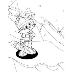 Dibujo para colorear: Snowboard (Transporte) #143829 - Dibujos para Colorear e Imprimir Gratis