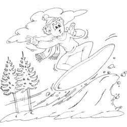 Dibujo para colorear: Snowboard (Transporte) #143830 - Dibujos para Colorear e Imprimir Gratis