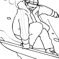 Dibujo para colorear: Snowboard (Transporte) #143845 - Dibujos para Colorear e Imprimir Gratis