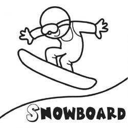 Dibujo para colorear: Snowboard (Transporte) #143900 - Dibujos para Colorear e Imprimir Gratis