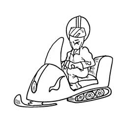 Dibujo para colorear: Snowmobile / Skidoo (Transporte) #139607 - Dibujos para Colorear e Imprimir Gratis