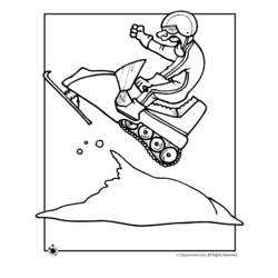 Dibujo para colorear: Snowmobile / Skidoo (Transporte) #139762 - Dibujos para Colorear e Imprimir Gratis