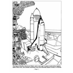 Dibujo para colorear: Spaceship (Transporte) #140308 - Dibujos para Colorear e Imprimir Gratis