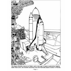 Dibujo para colorear: Spaceship (Transporte) #140449 - Dibujos para Colorear e Imprimir Gratis