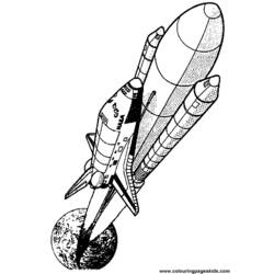 Dibujo para colorear: Spaceship (Transporte) #140471 - Dibujos para Colorear e Imprimir Gratis
