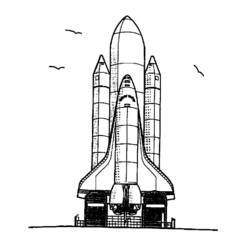 Dibujo para colorear: Spaceship (Transporte) #140520 - Dibujos para Colorear e Imprimir Gratis