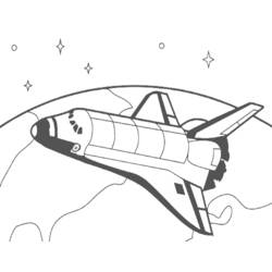 Dibujo para colorear: Spaceship (Transporte) #140536 - Dibujos para Colorear e Imprimir Gratis