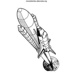 Dibujo para colorear: Spaceship (Transporte) #140546 - Dibujos para Colorear e Imprimir Gratis