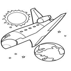 Dibujo para colorear: Spaceship (Transporte) #140555 - Dibujos para Colorear e Imprimir Gratis