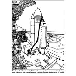Dibujo para colorear: Spaceship (Transporte) #140564 - Dibujos para Colorear e Imprimir Gratis