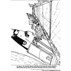 Dibujo para colorear: Spaceship (Transporte) #140565 - Dibujos para Colorear e Imprimir Gratis