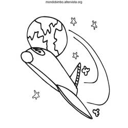 Dibujo para colorear: Spaceship (Transporte) #140568 - Dibujos para Colorear e Imprimir Gratis