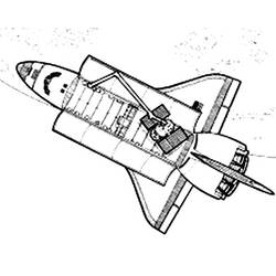 Dibujo para colorear: Spaceship (Transporte) #140582 - Dibujos para Colorear e Imprimir Gratis
