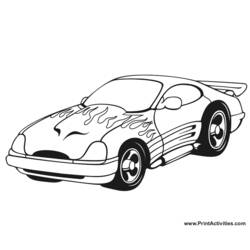 Dibujo para colorear: Sports car / Tuning (Transporte) #146999 - Dibujos para Colorear e Imprimir Gratis