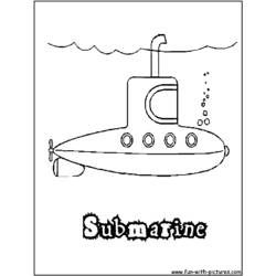 Dibujo para colorear: Submarine (Transporte) #137689 - Dibujos para Colorear e Imprimir Gratis