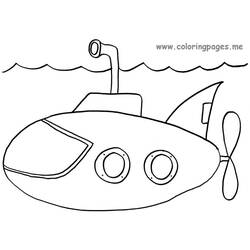 Dibujo para colorear: Submarine (Transporte) #137690 - Dibujos para Colorear e Imprimir Gratis