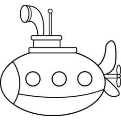 Dibujo para colorear: Submarine (Transporte) #137693 - Dibujos para Colorear e Imprimir Gratis