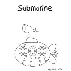 Dibujo para colorear: Submarine (Transporte) #137702 - Dibujos para Colorear e Imprimir Gratis