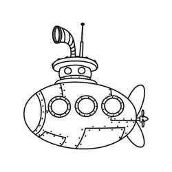 Dibujo para colorear: Submarine (Transporte) #137714 - Dibujos para Colorear e Imprimir Gratis