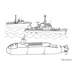Dibujo para colorear: Submarine (Transporte) #137761 - Dibujos para Colorear e Imprimir Gratis