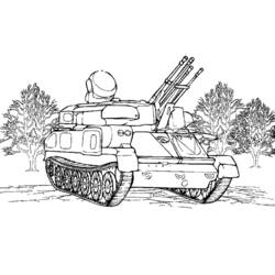 Dibujo para colorear: Tank (Transporte) #138044 - Dibujos para Colorear e Imprimir Gratis