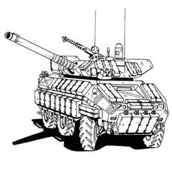 Dibujo para colorear: Tank (Transporte) #138055 - Dibujos para Colorear e Imprimir Gratis