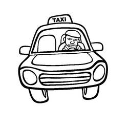 Dibujo para colorear: Taxi (Transporte) #137189 - Dibujos para Colorear e Imprimir Gratis